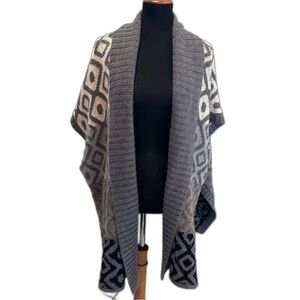 Outback Red‎ Sweater Poncho - one size, gray, beige, blue, black